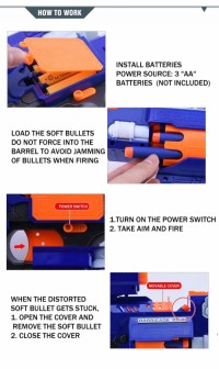 New Electric Continuous Fire Soft Bullet Gun Outdoor Shooting Game for Boys Wholesale gel gun