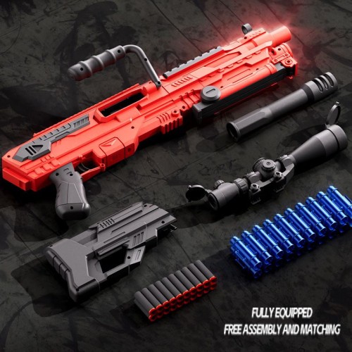 New M249 Electric Gatling Continuous Launch Shell Throwing Soft Bullet Gun Outdoor Shooting Game for Boys gel toy guns