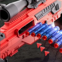 New M249 Electric Gatling Continuous Launch Shell Throwing Soft Bullet Gun Outdoor Shooting Game for Boys gel toy guns