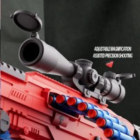 New M249 Electric Gatling Continuous Launch Shell Throwing Soft Bullet Gun Outdoor Shooting Game for Boys gel toy guns