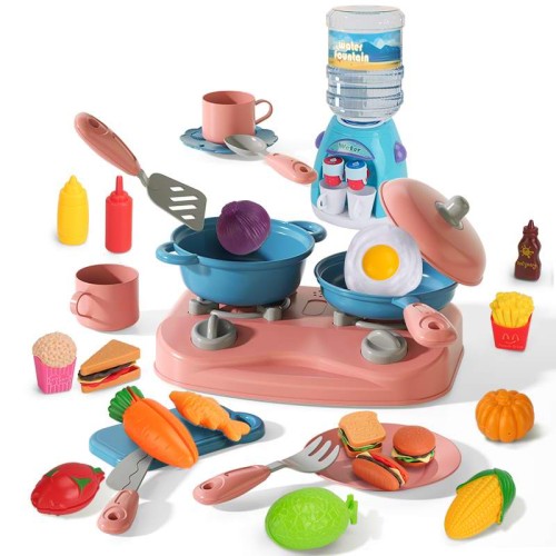 Kids play house tableware simulation kitchen cooking