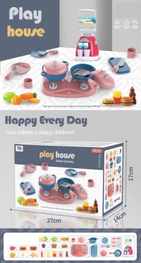 Kids play house tableware simulation kitchen cooking