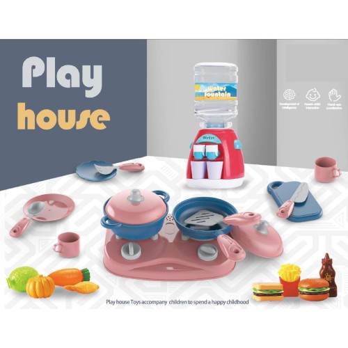 Kids play house tableware simulation kitchen cooking